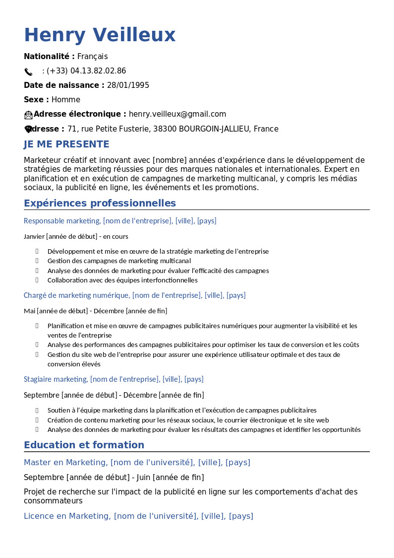CV européens (2)